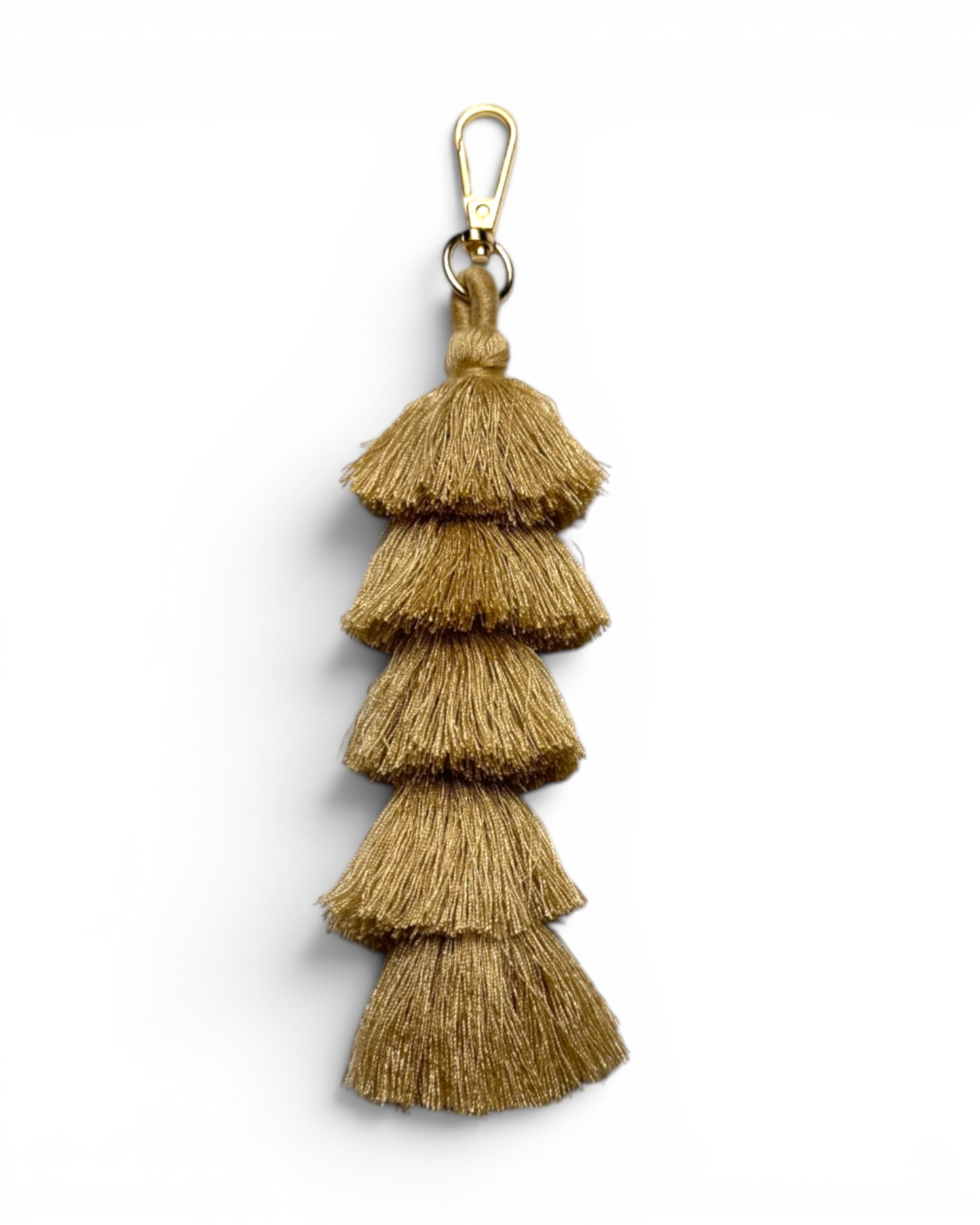 Pompón escalonado "Dune" beige oscuro