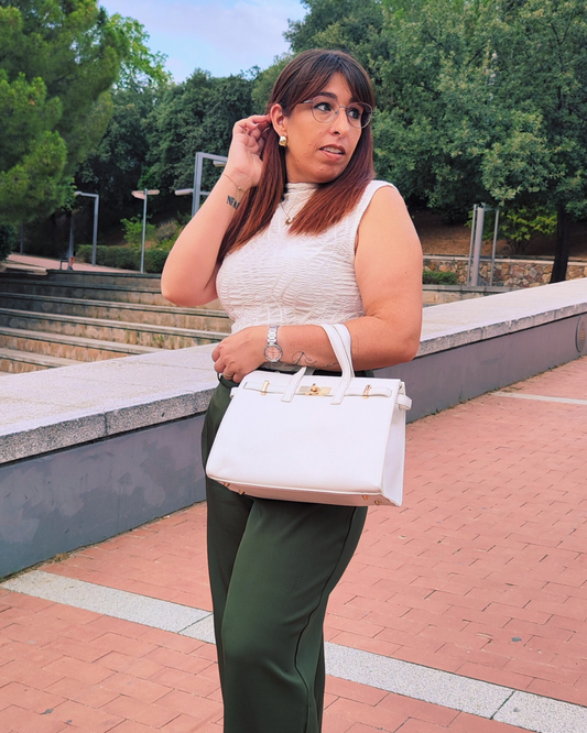 Bolsa branca "Champs-Élysées"