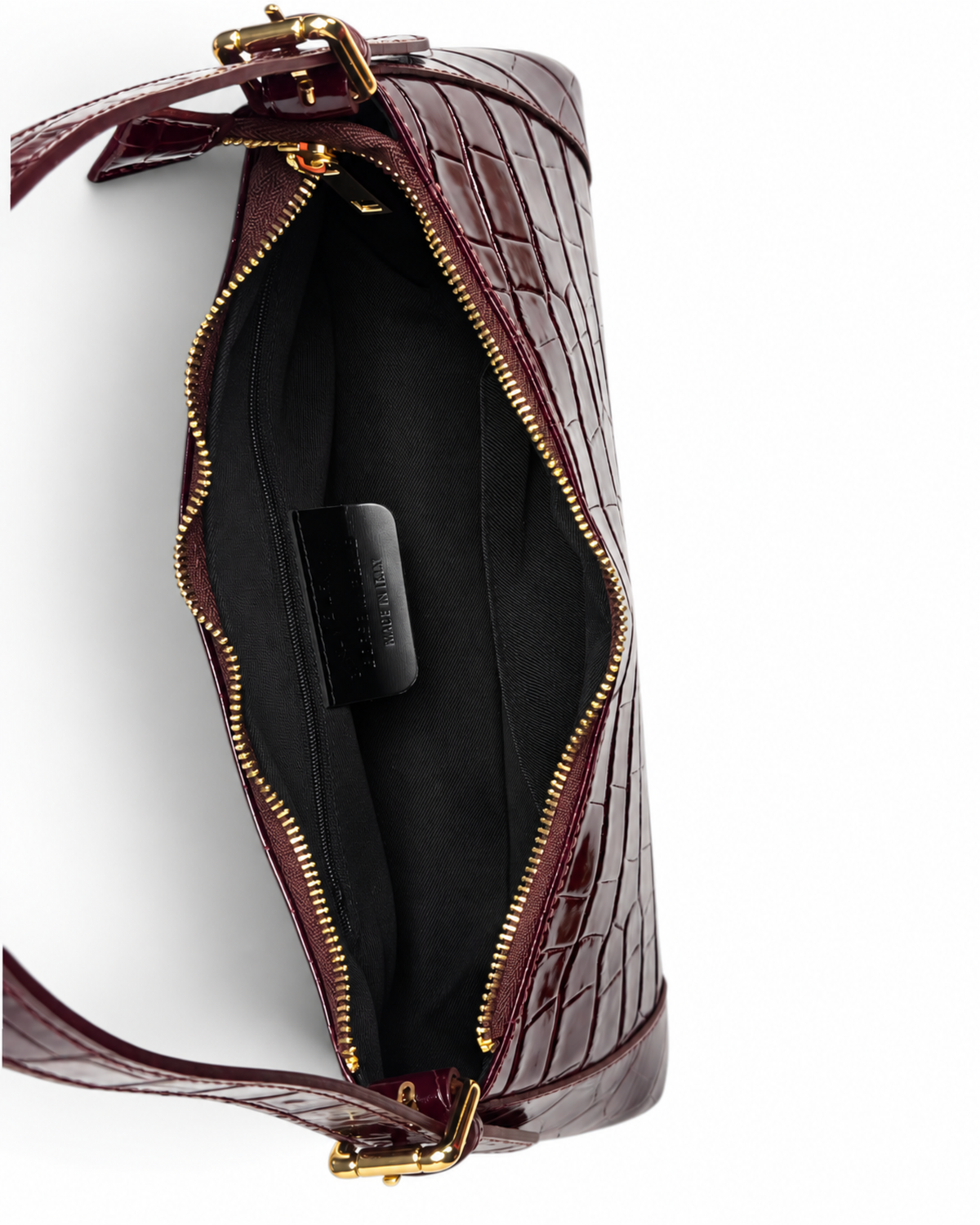 Bolso baguette "Verona" berenjena