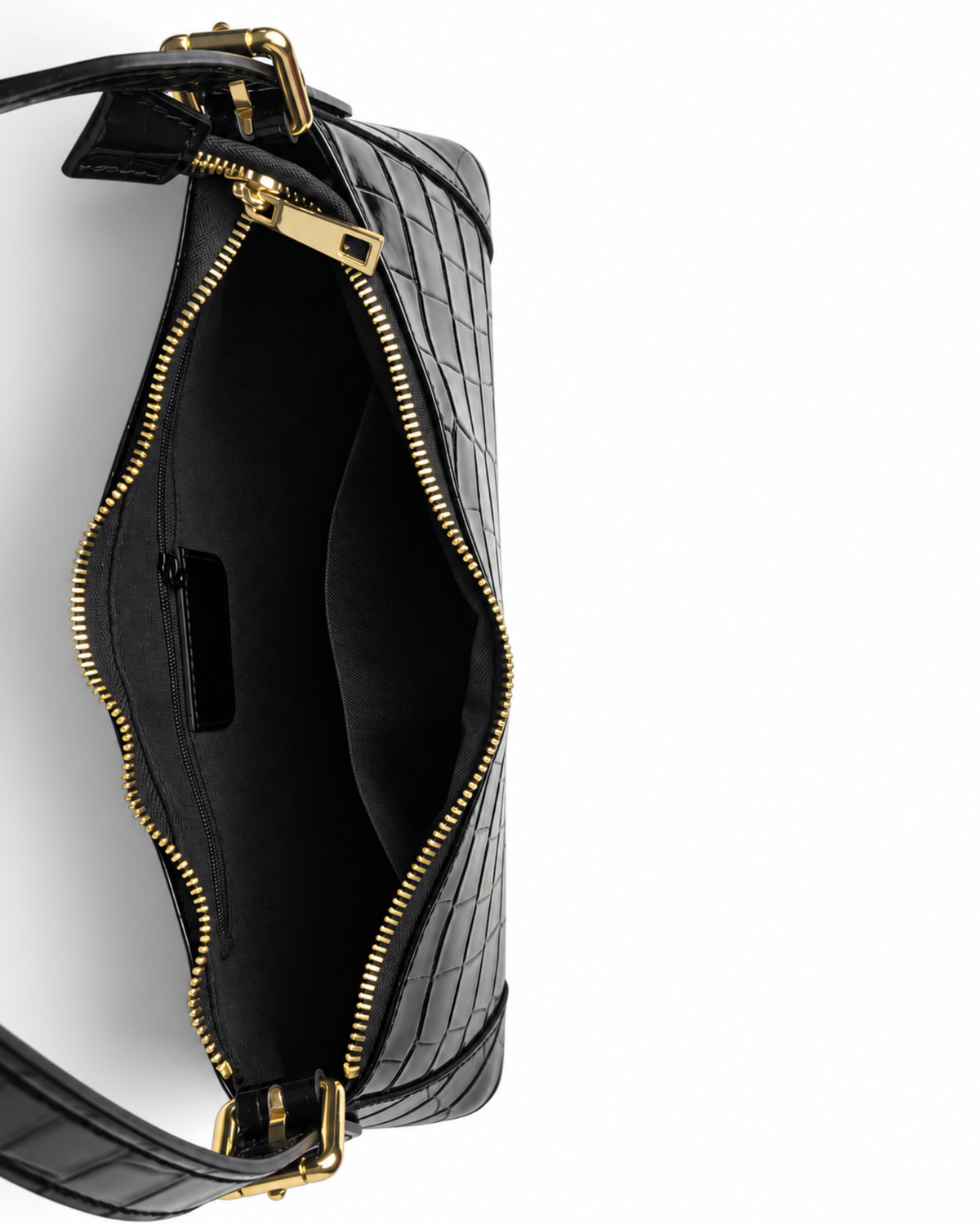 Bolso baguette "Verona" negro