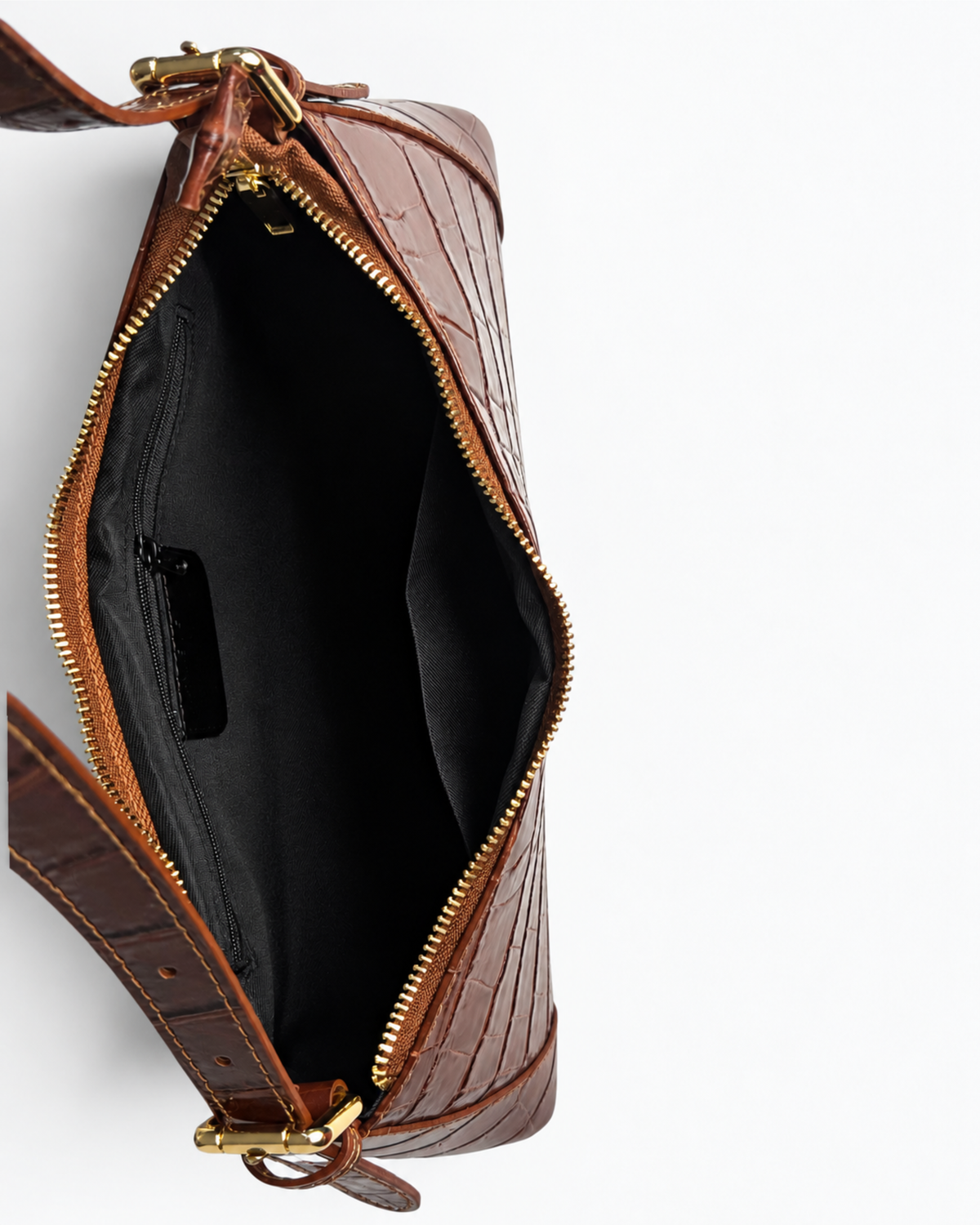 Bolso baguette "Verona" camel