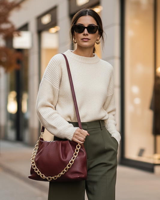 Bolso "Cardiff" burdeos