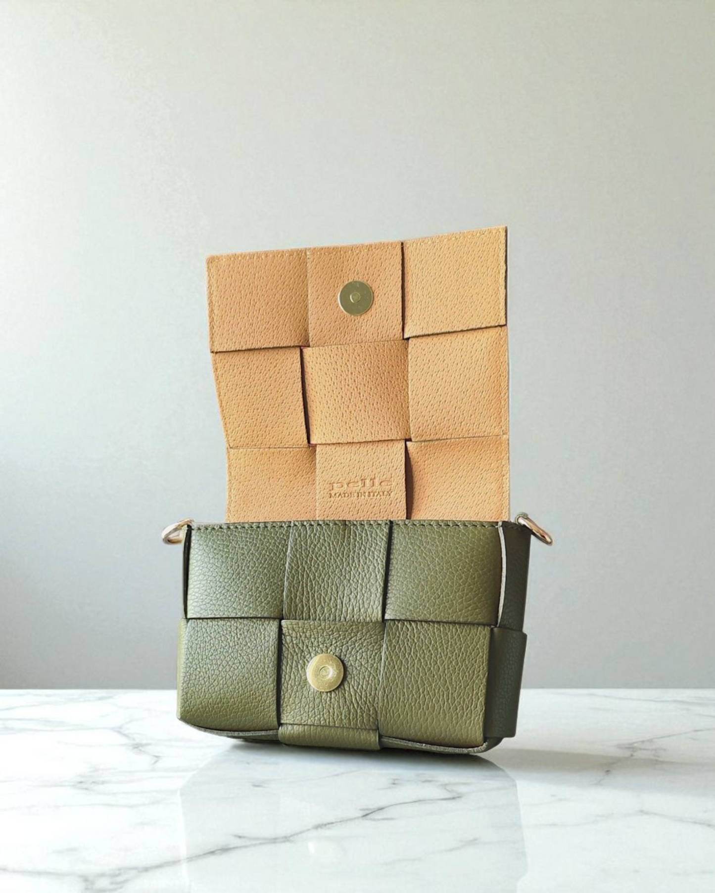 Bolsa de ombro "Saint Germain" verde azeitona