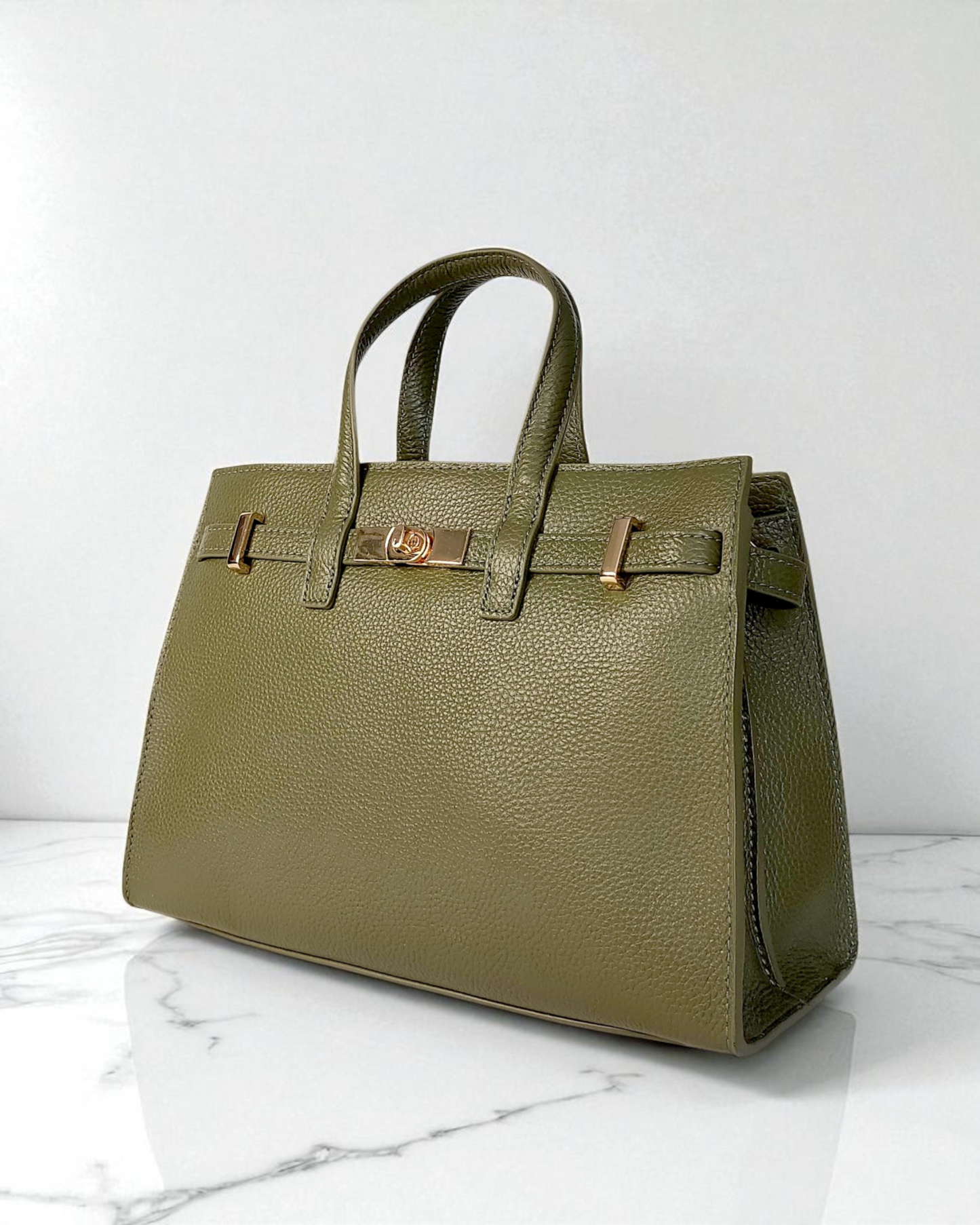 Bolso de mano "Champs-Élysées" verde oliva