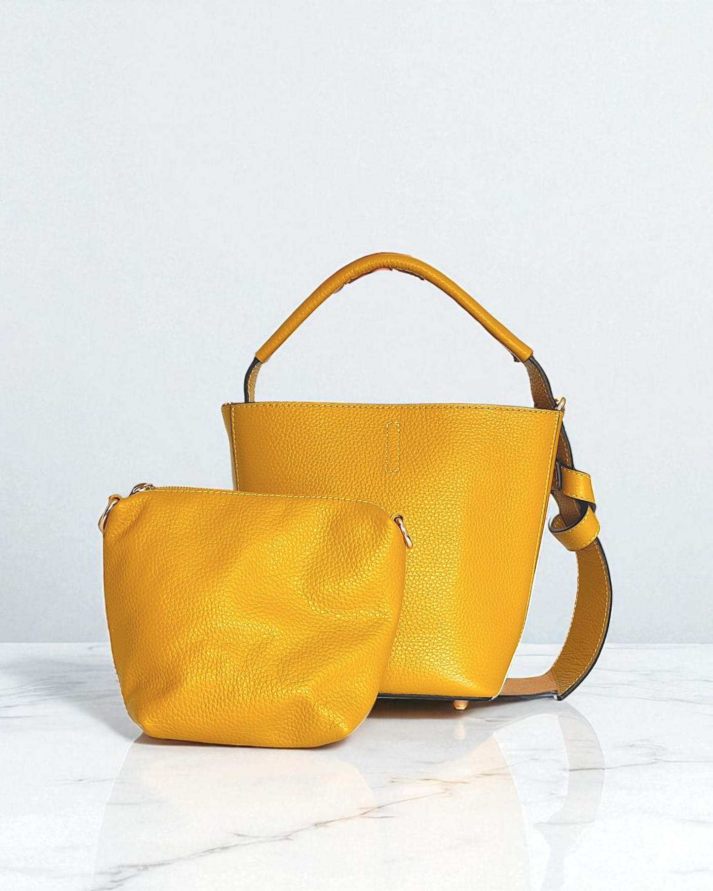 Bolso Bucket "Montmartre" mostaza