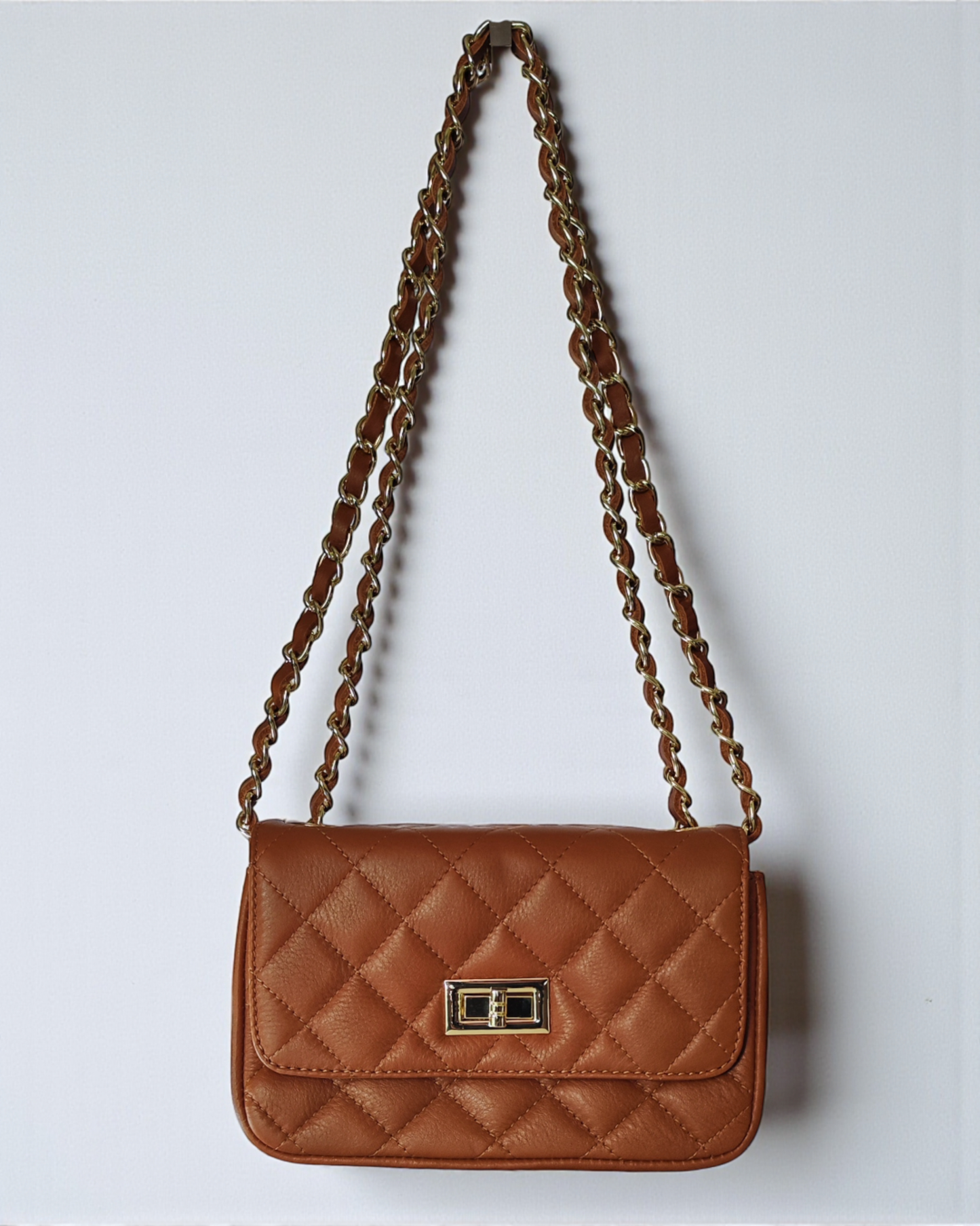 Bolso acolchado "París" camel