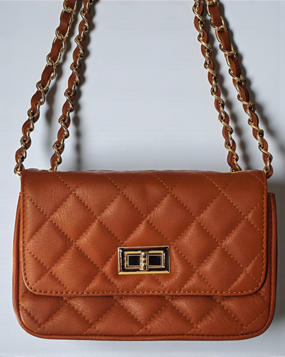 Bolso acolchado "París" camel