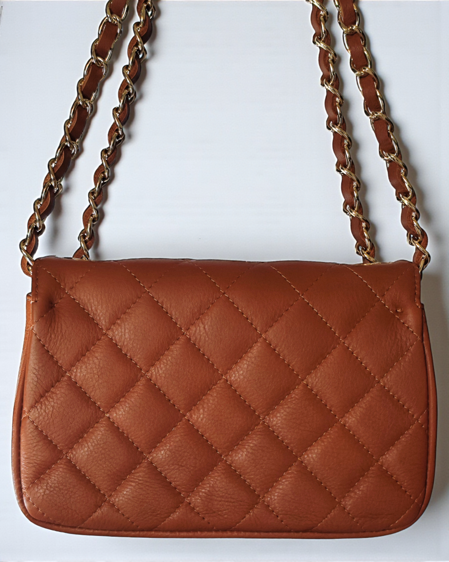 Bolso acolchado "París" camel