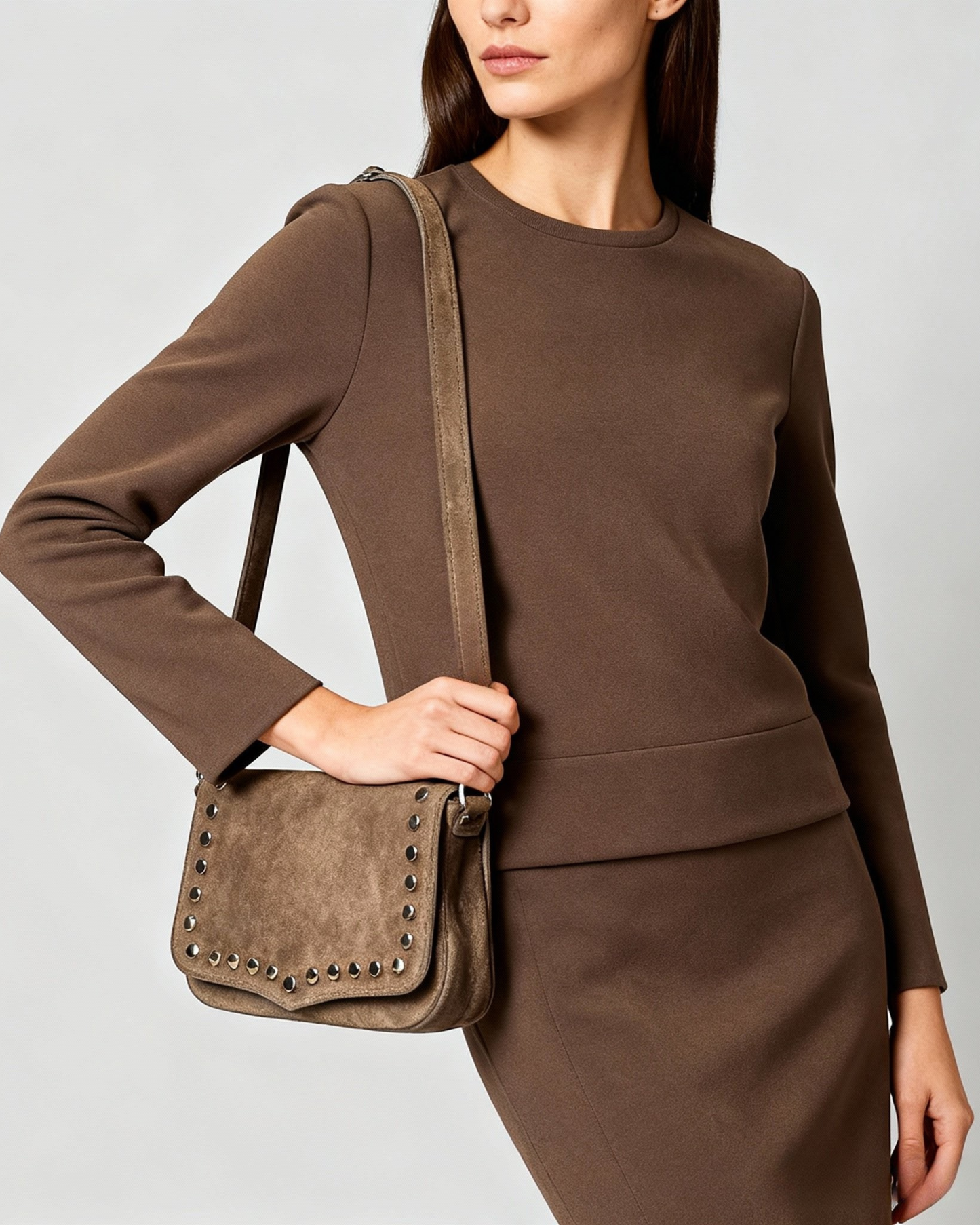 Bandolera ante "Oporto" taupe