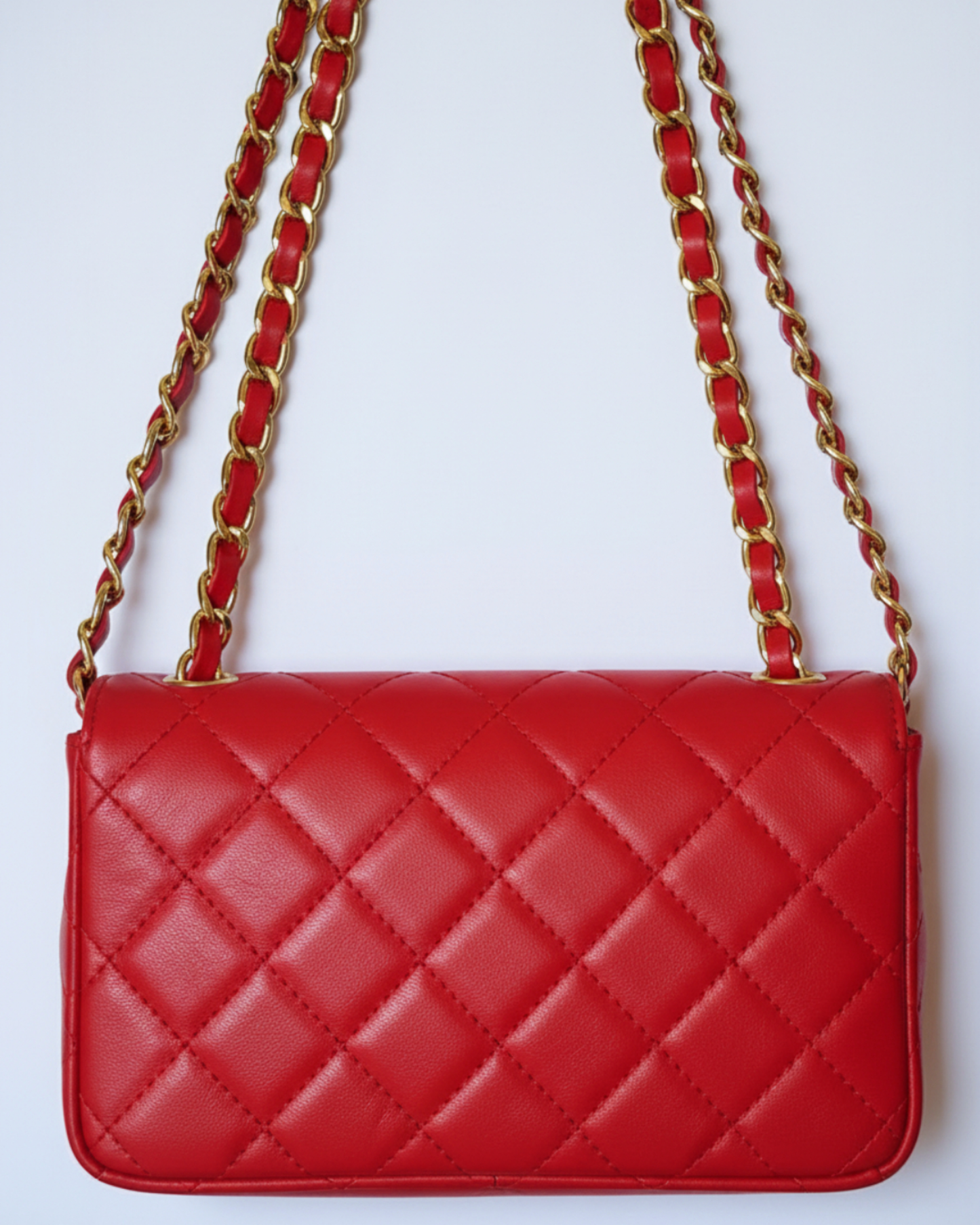 Bolso acolchado "París" rojo