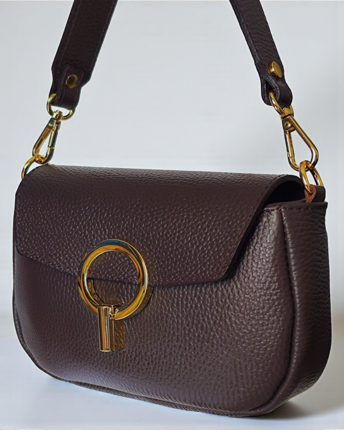 Bandolera "Vienna" marrón chocolate