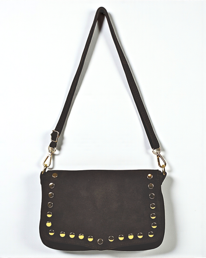 Bandolera ante "Oporto" marrón chocolate