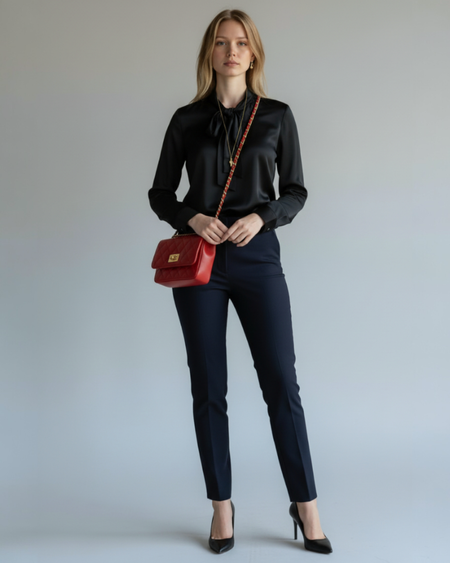 Bolso acolchado "París" rojo