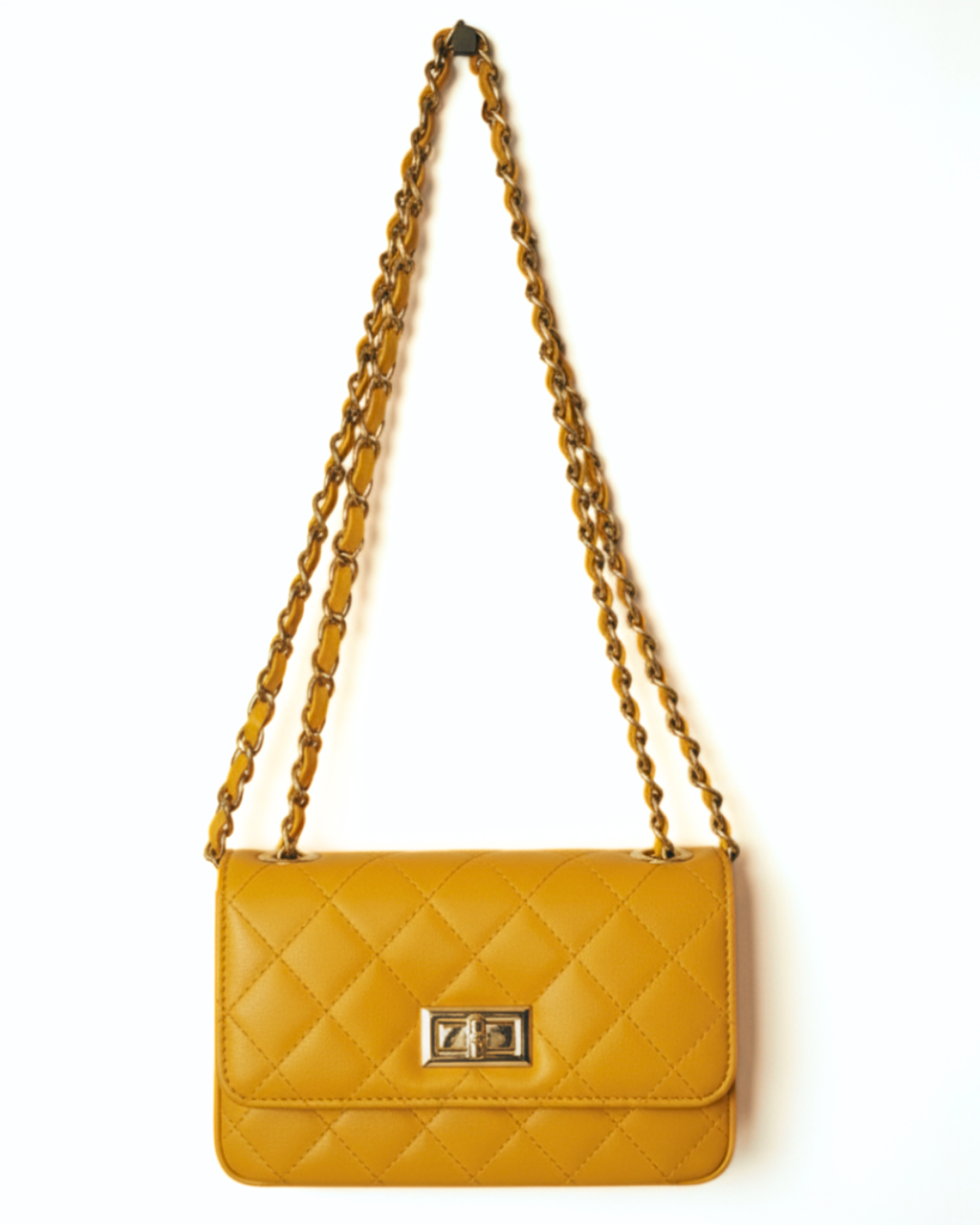 Bolso acolchado "París" mostaza
