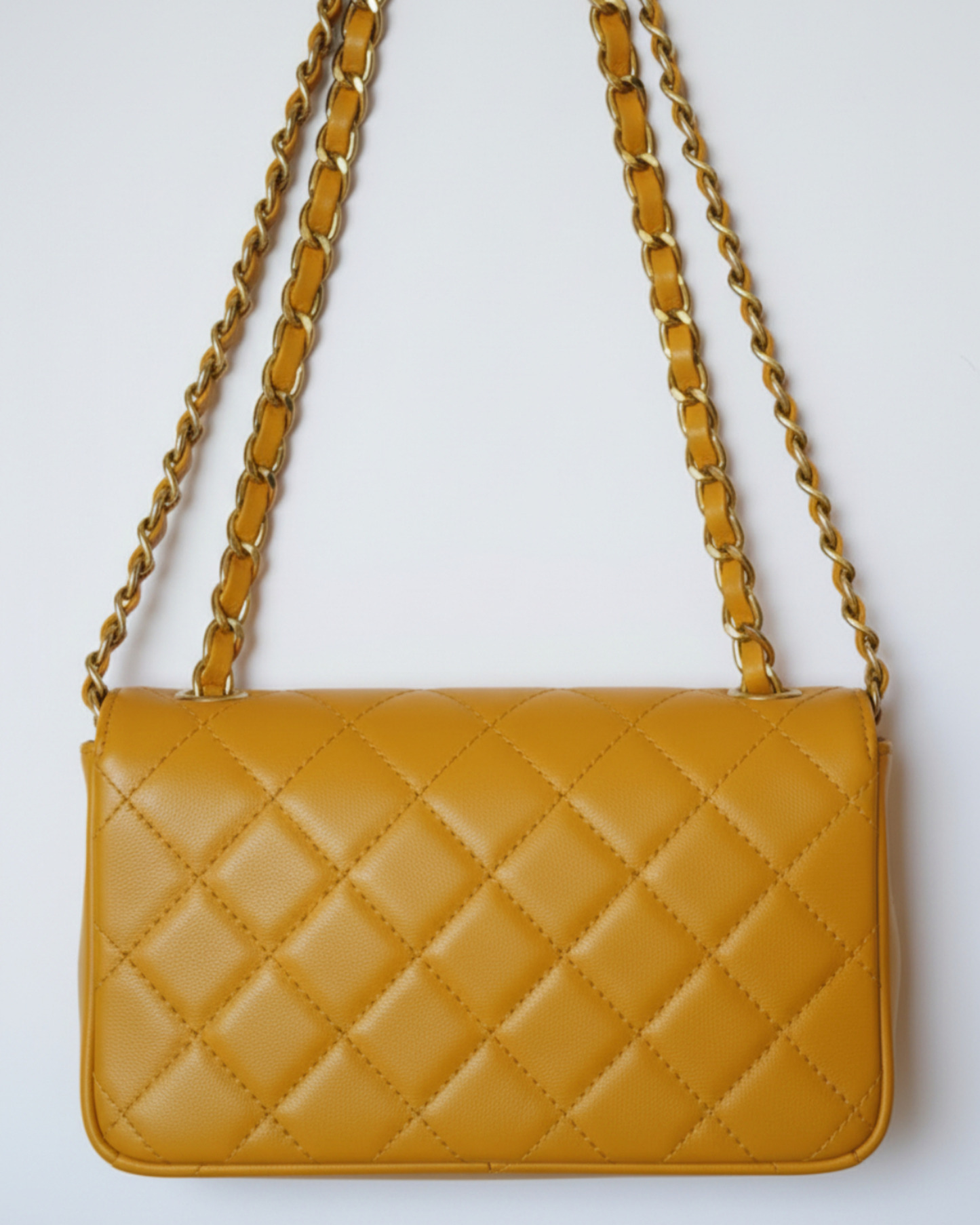 Bolso acolchado "París" mostaza