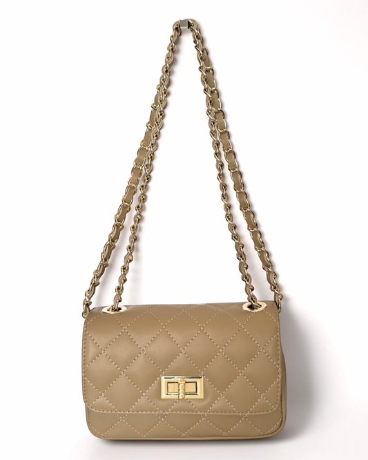 Bolso acolchado "París" taupé