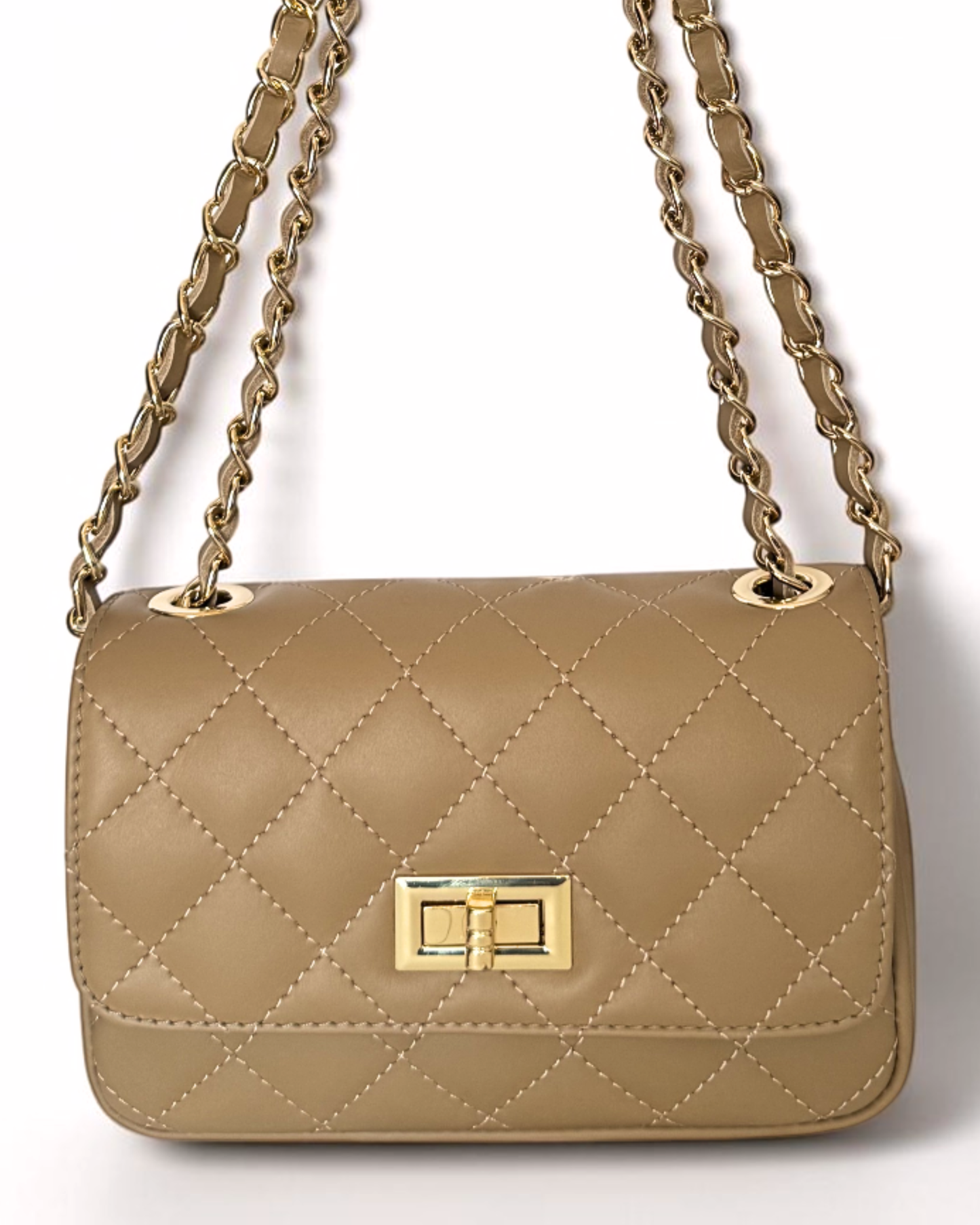 Bolso acolchado "París" taupé