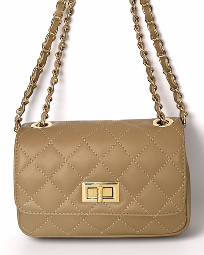 Bolso acolchado "París" taupé