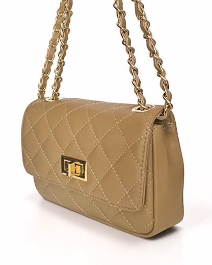 Bolso acolchado "París" taupé