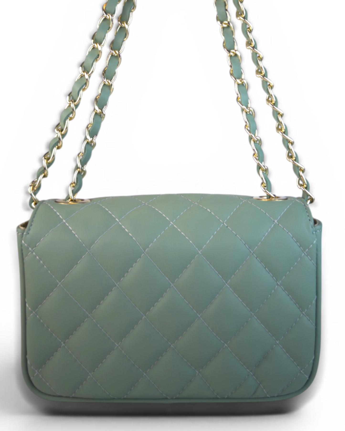 Bolso acolchado "París" verde agua