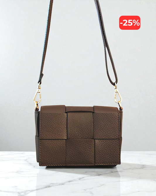 Bolsa de ombro "Saint Germain" castanho chocolate