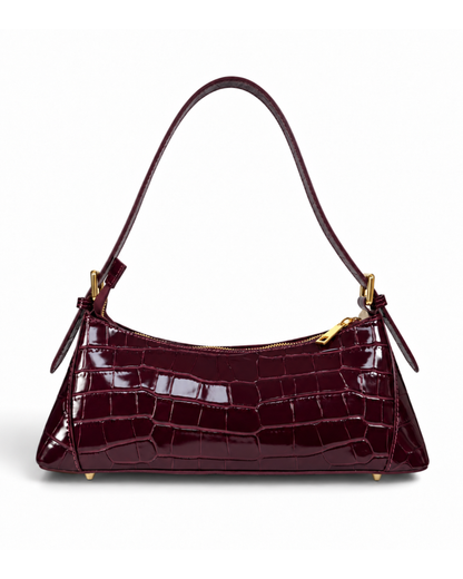 Bolso baguette "Verona" berenjena