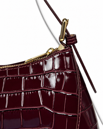 Bolso baguette "Verona" berenjena