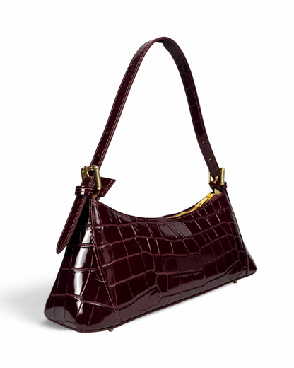 Bolso baguette "Verona" berenjena
