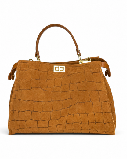 Bolso de ante "Roma" camel