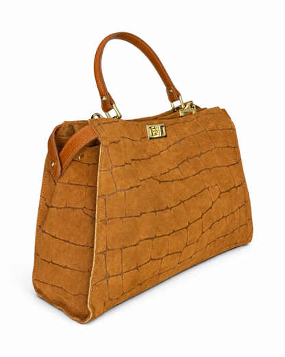 Bolso de ante "Roma" camel
