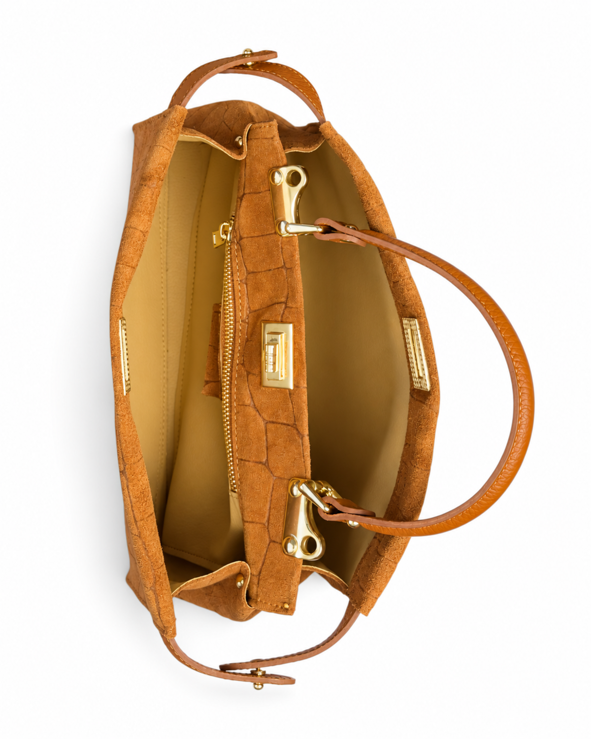 Bolso de ante "Roma" camel