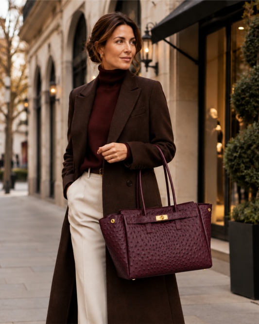 Bolso tote "Nairobi" berenjena