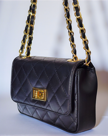 Bolso acolchado "París" negro