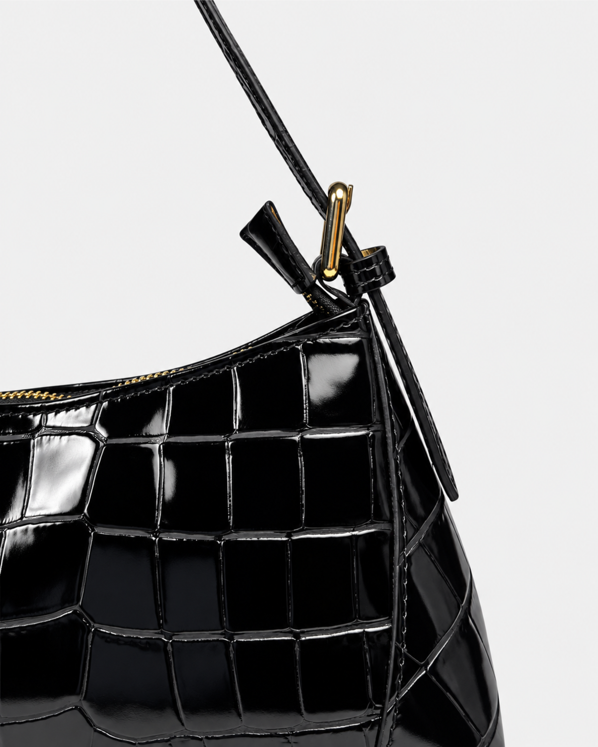 Bolso baguette "Verona" negro