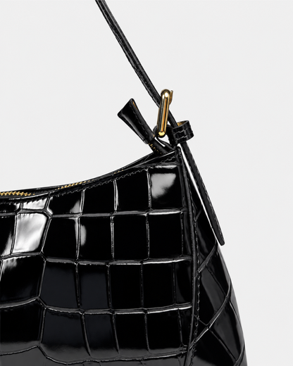 Bolso baguette "Verona" negro