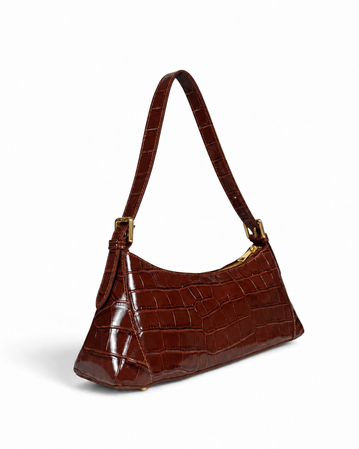 Bolso baguette "Verona" camel