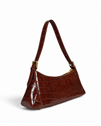 Bolso baguette "Verona" camel