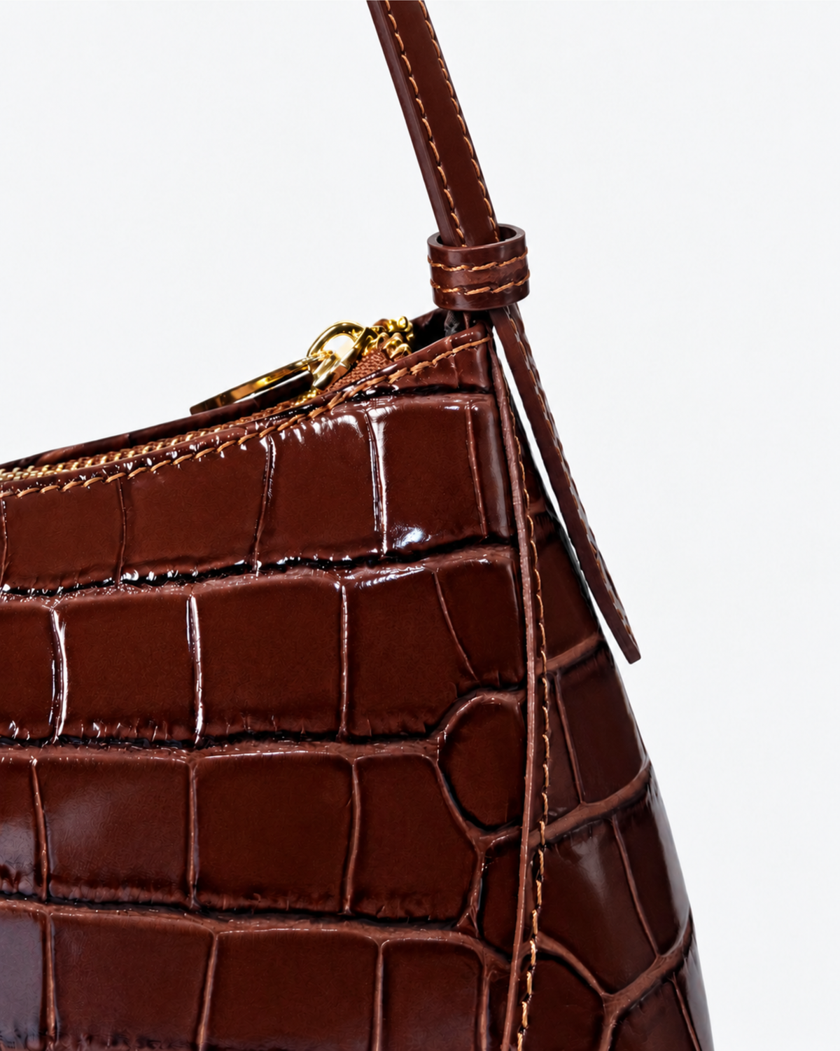 Bolso baguette "Verona" camel
