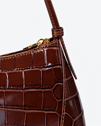 Bolso baguette "Verona" camel