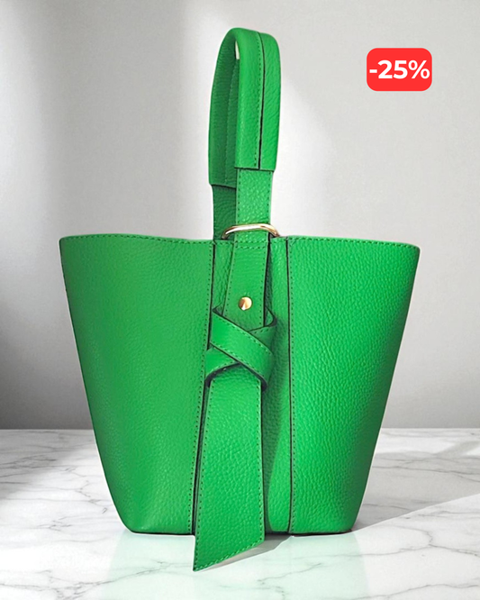 Bolsa tipo balde "Montmartre" verde