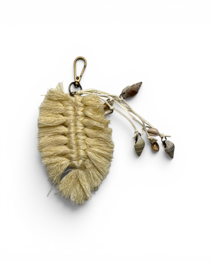 Hoja macramé conchas "Ibiza" beige