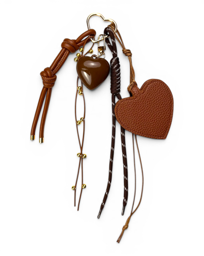 Set corazón "Bari" camel