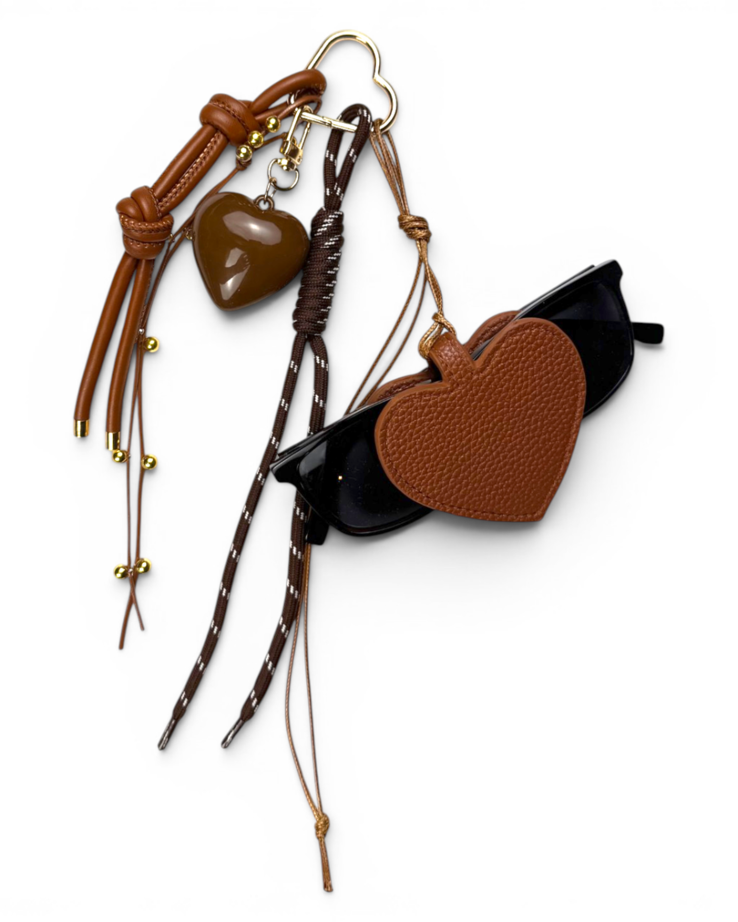 Set corazón "Bari" camel