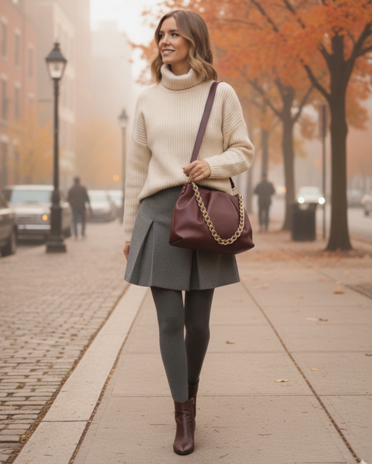Bolso "Cardiff" burdeos