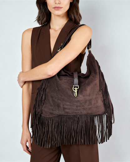 Bolso ante "Tennessee" marrón chocolate