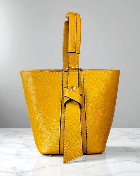 Bolso Bucket "Montmartre" mostaza