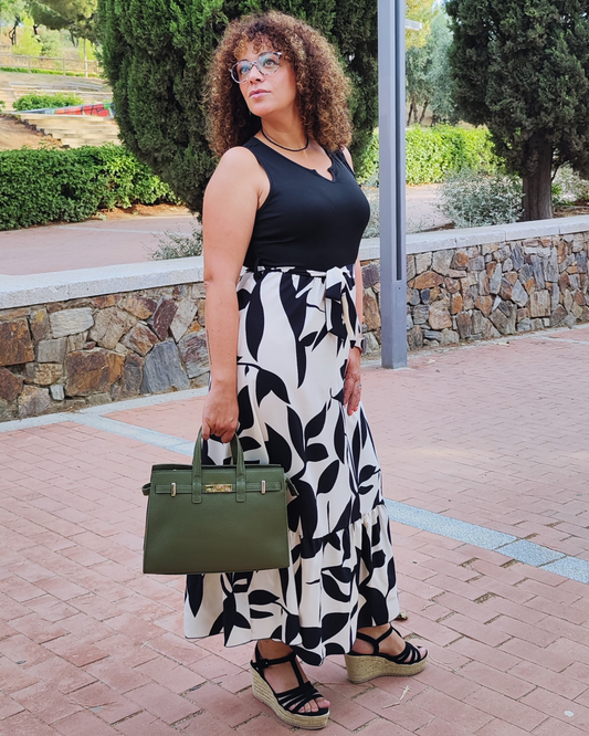 Bolso de mano "Champs-Élysées" verde oliva