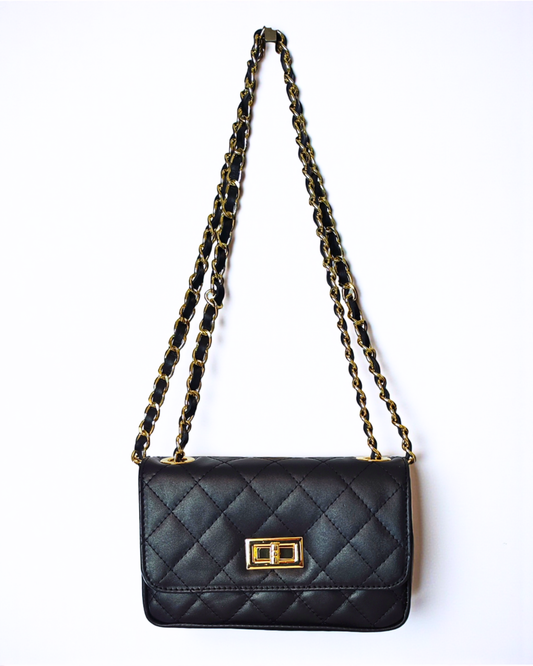Bolso acolchado "París" negro